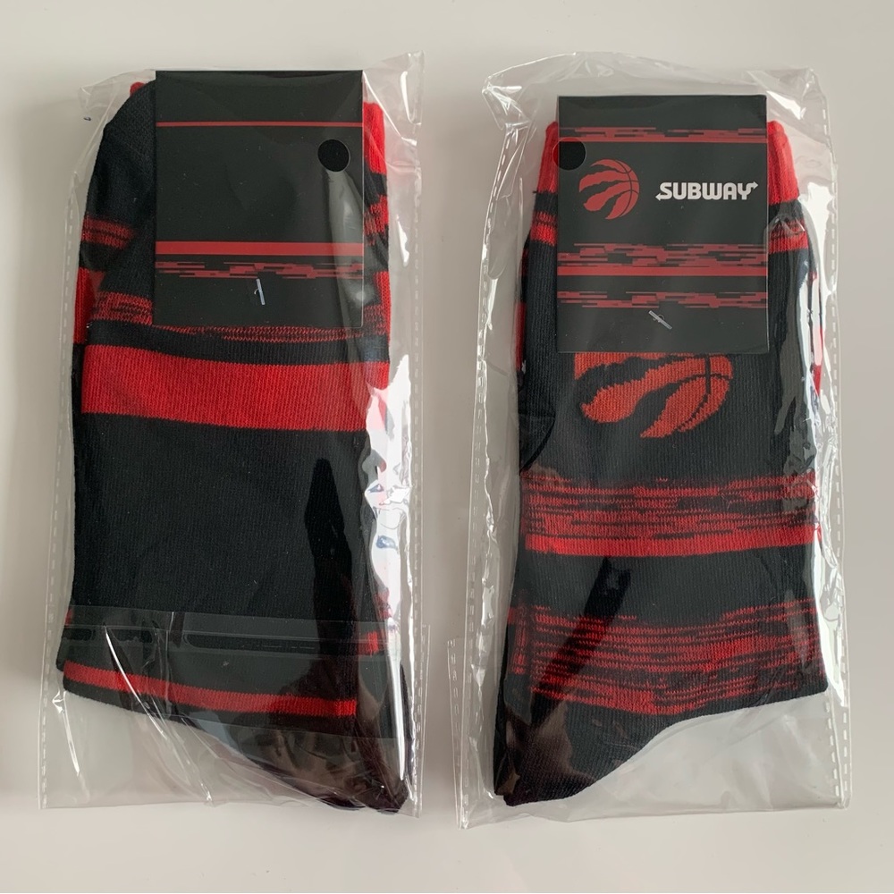 Toronto Raptors Unisex Long Black & Red Socks